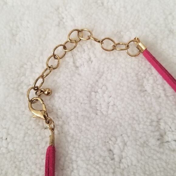 Pink & Gold Tone Goddess Egyptian Queen Statement Necklace 20-22"‎ - Picture 7 of 7